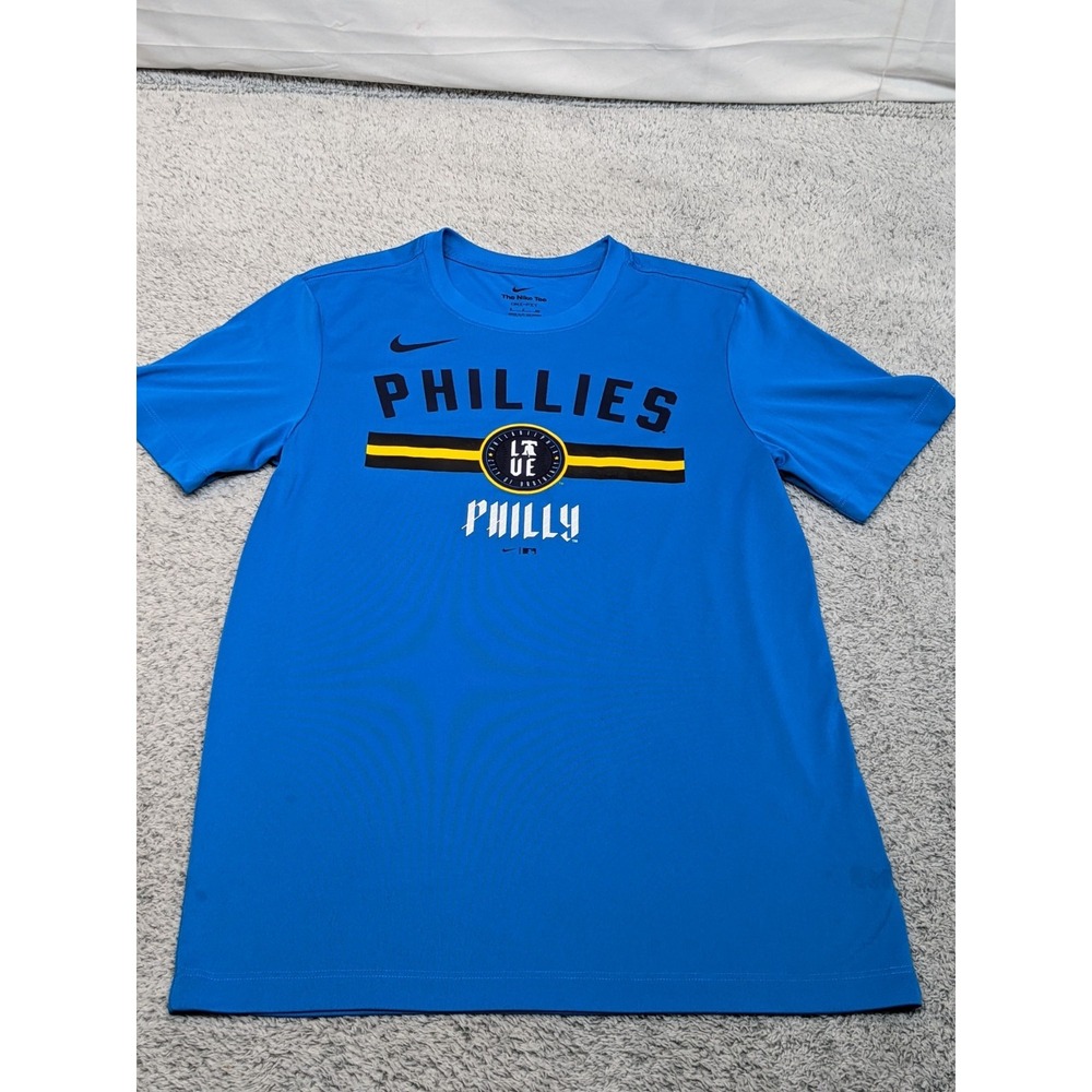 Nike Tee Dri-Fit‎ Philadelphia Phillies MLB Shirt Blue Small